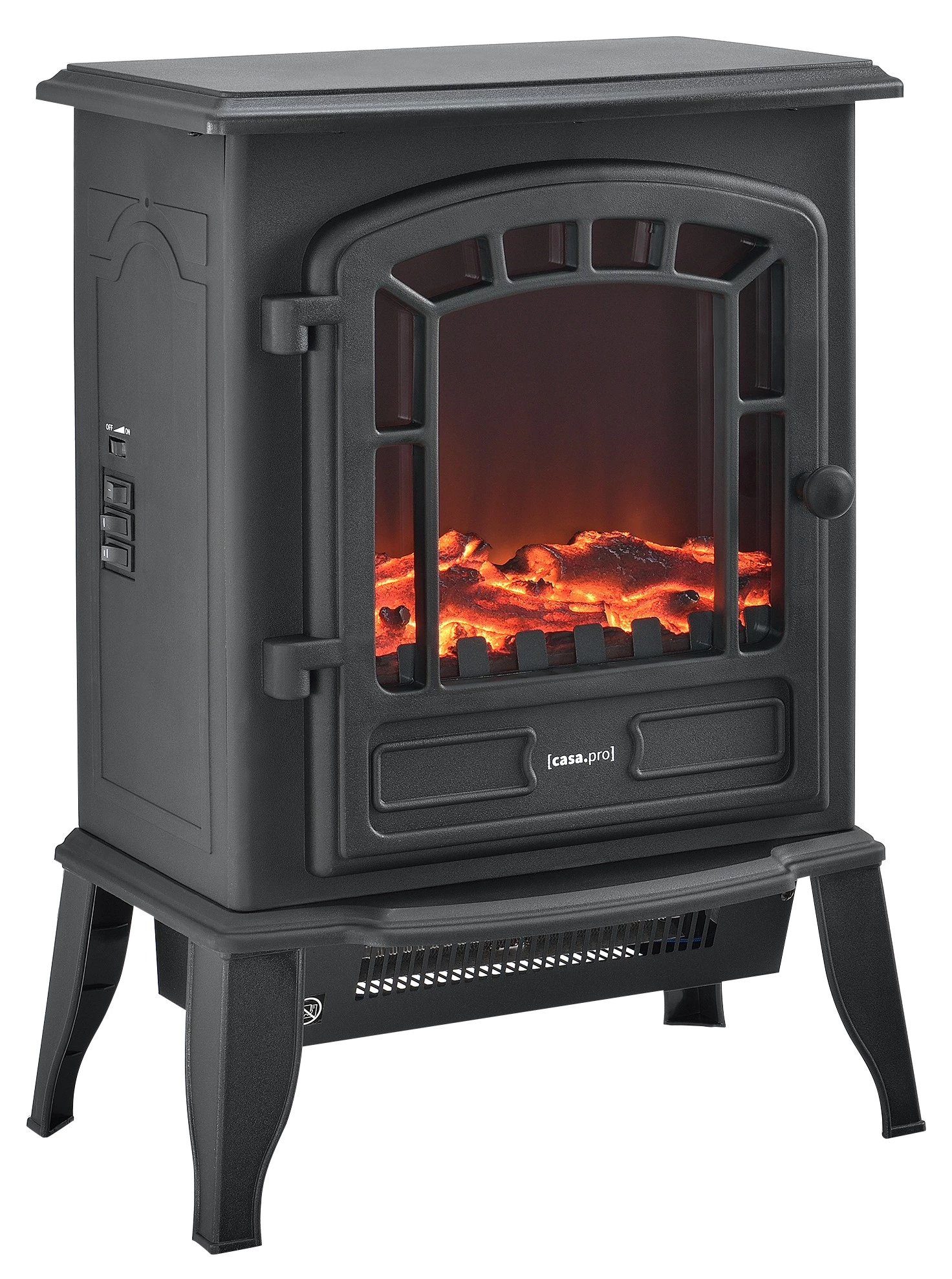 Elektrischer Kamin - Schwarz 1 Elektrischer Kamin - Schwarz