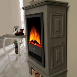 Montreux Elektrokamin Waldhof - Tulpenbaumholz teilmassiv - Grau -Badaufbewahrung Verkäufe 1000017447 220614 060 DETAILS P000000001000017447