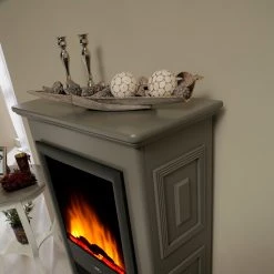 Montreux Elektrokamin Waldhof - Tulpenbaumholz teilmassiv - Grau -Badaufbewahrung Verkäufe 1000017447 220614 071 DETAILS P000000001000017447