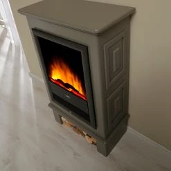 Montreux Elektrokamin Waldhof - Tulpenbaumholz teilmassiv - Grau -Badaufbewahrung Verkäufe 1000017447 220614 075 DETAILS P000000001000017447