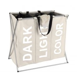 WENKO Wäschesammler Trio - Beige