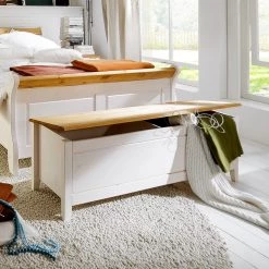 Maison Belfort Wäschetruhe Cenan - Kiefer massiv - Kiefer Weiß / Kiefer Laugenfarbig -Badaufbewahrung Verkäufe 1000104247 211122 08320200056 MOOD DETAILS P000000001000104247 mood