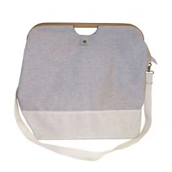 Flechtwaren Müller Wäschesammler Cascade - Webstoff - Hellgrau