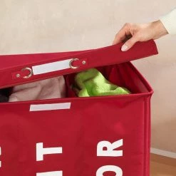 WENKO Wäschesammler Trivo - Webstoff - Rot -Badaufbewahrung Verkäufe 1000134765 180927 154914129 MOOD GALLERYIMAGES P000000001000134765 mood