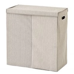 Zeller Wäschesammler Stripes - Webstoff - Beige