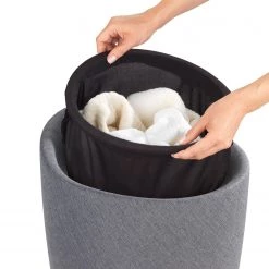 WENKO Badhocker Candy I - Kunststoff / Webstoff - Grau -Badaufbewahrung Verkäufe 1000151524 181228 14261700051 GALLERYIMAGES P000000001000151524