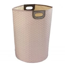 WENKO Wäschesammler Wabo - Webstoff - Warmes Beige