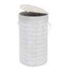 WENKO Wäschekorb Bamboo I - Bambus / Mischgewebe - Weiß