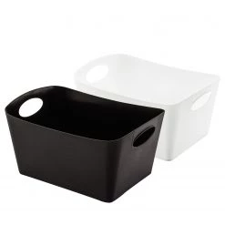 Koziol Utensilo Boxxx M (2er-Set) - Kunststoff - Weiß / Schwarz