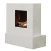 Loftscape Elektrokamin Casablanca - Marmor Weiß Dekor