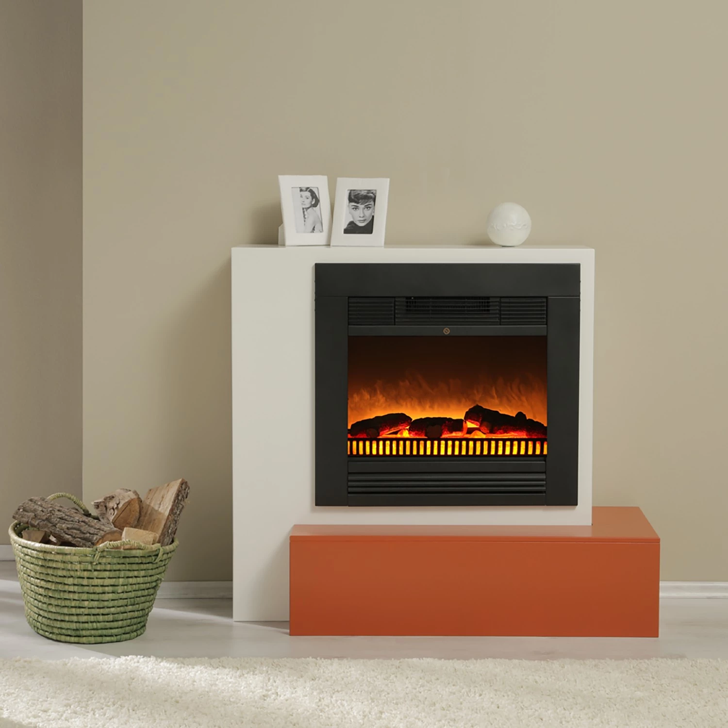 Loftscape Elektrokamin Saragossa - Weiß / Bernstein 3 Loftscape Elektrokamin Saragossa - Weiß / Bernstein – Bild 3
