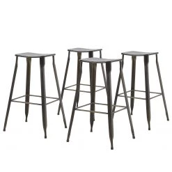 Norrwood Barstuhl Murgon (4er-Set) - Stahl - Schwarz