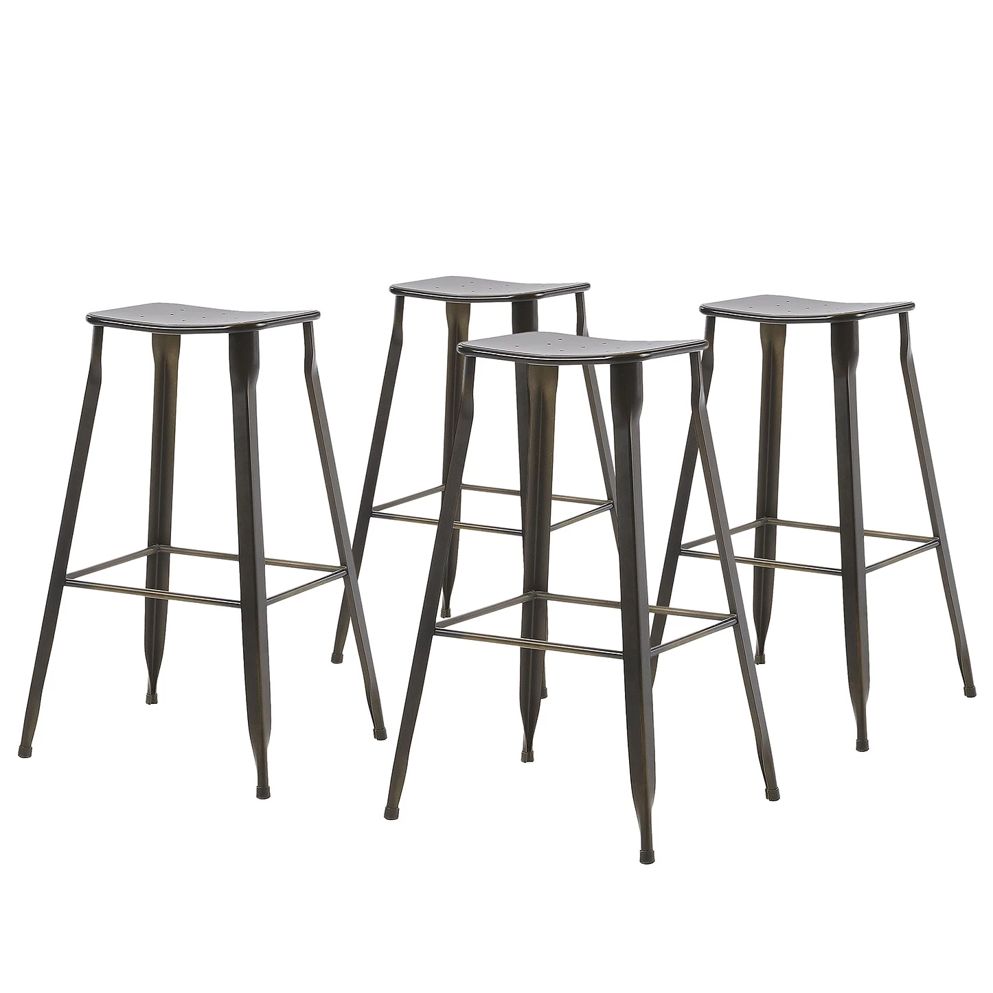 Norrwood Barstuhl Murgon (4er-Set) - Stahl - Schwarz 1 Norrwood Barstuhl Murgon (4er-Set) - Stahl - Schwarz