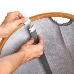 Zeller Wäschesammler Bowery - Kunstleinen / Bambus massiv - Grau -Badaufbewahrung Verkäufe 1000218254 200707 12193400045 DETAILS P000000001000218254