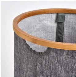 Zeller Wäschesammler Bowery - Kunstleinen / Bambus massiv - Grau -Badaufbewahrung Verkäufe 1000218254 200707 12193400046 DETAILS P000000001000218254