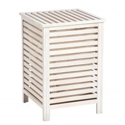 Zeller Wäschetruhe Los Lunas - Walnussholz massiv / Weiß