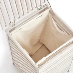 Zeller Wäschetruhe Los Lunas - Walnussholz massiv / Weiß -Badaufbewahrung Verkäufe 1000218258 200707 12193500063 DETAILS P000000001000218258