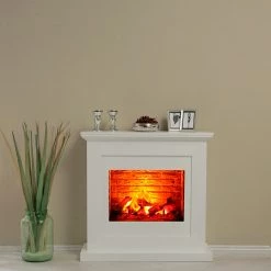 Loftscape Elektrokamin Toronto - Brilliantweiß - Einsatz Stein Dekor -Badaufbewahrung Verkäufe 1000224495 200922 15381800003 MOOD DETAILS P000000001000224495 mood