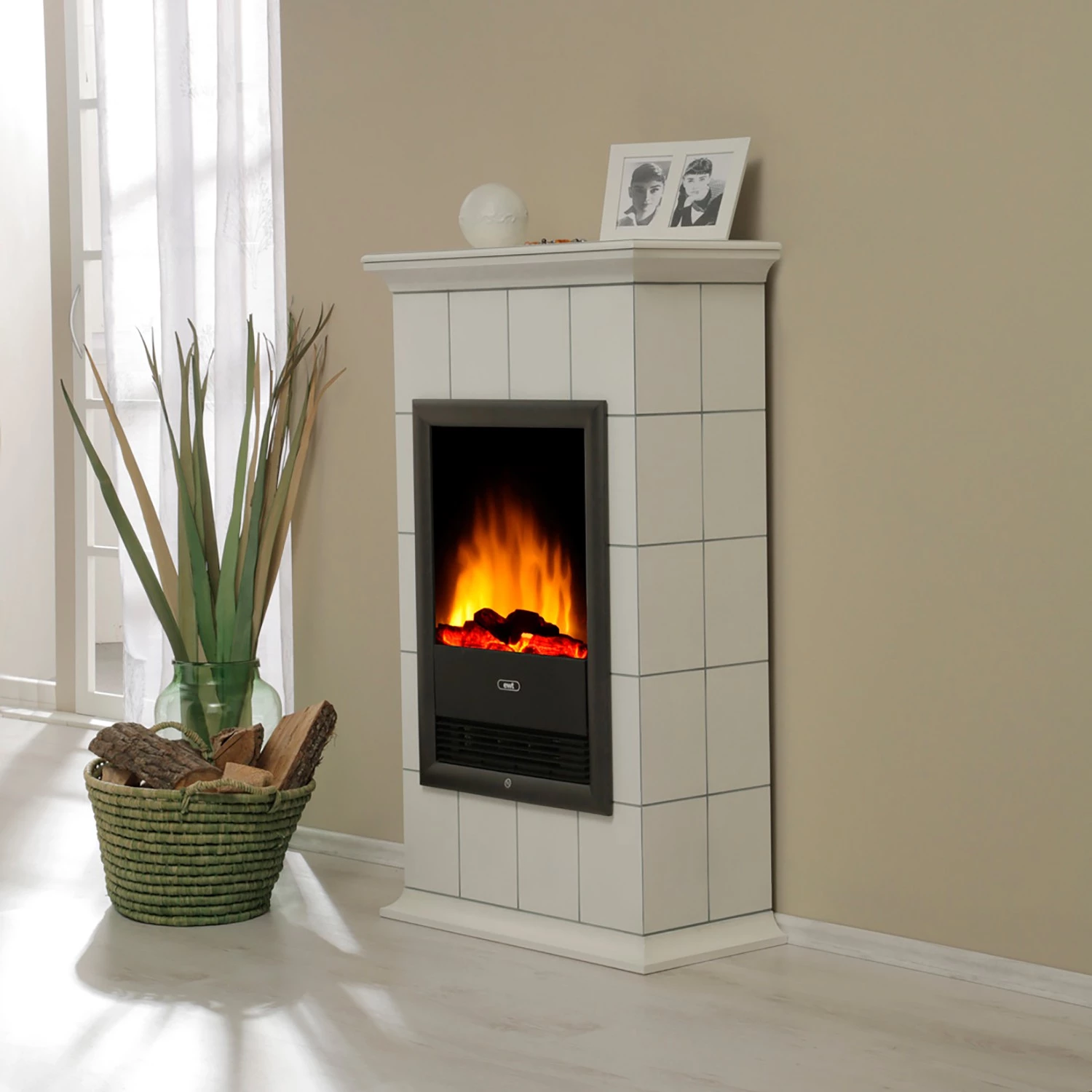 Ridgevalley Elektrokamin Binz - Cremeweiß 2 Ridgevalley Elektrokamin Binz - Cremeweiß – Bild 2