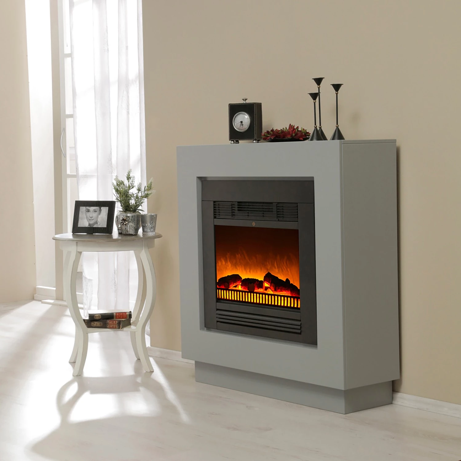 Loftscape Elektrokamin Baltrum - Grau 2 Loftscape Elektrokamin Baltrum - Grau – Bild 2