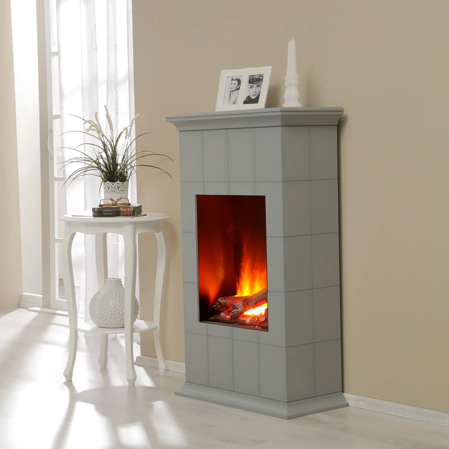 Ridgevalley Elektrokamin Sellin - Grau 2 Ridgevalley Elektrokamin Sellin - Grau – Bild 2