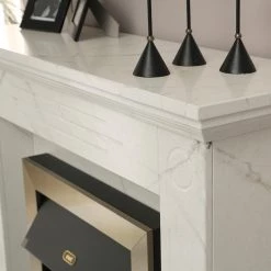 Loftscape Elektrokamin Boyne - Marmor Weiß Dekor -Badaufbewahrung Verkäufe 1000230615 201113 12533700064 DETAILS P000000001000230615