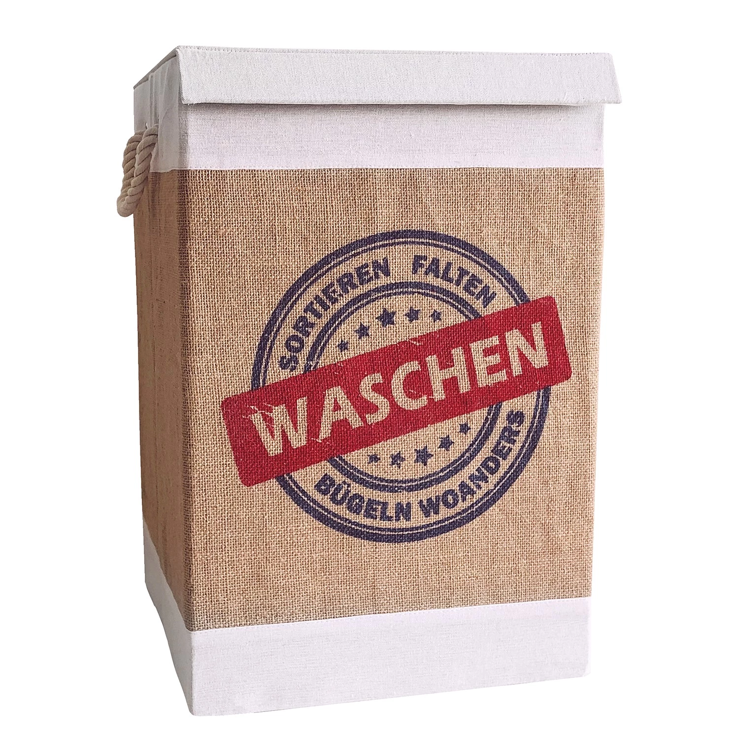 Flechtwaren Müller Wäschesammler Jussy I - Jute / Baumwolle - Beige 1 Flechtwaren Müller Wäschesammler Jussy I - Jute / Baumwolle - Beige