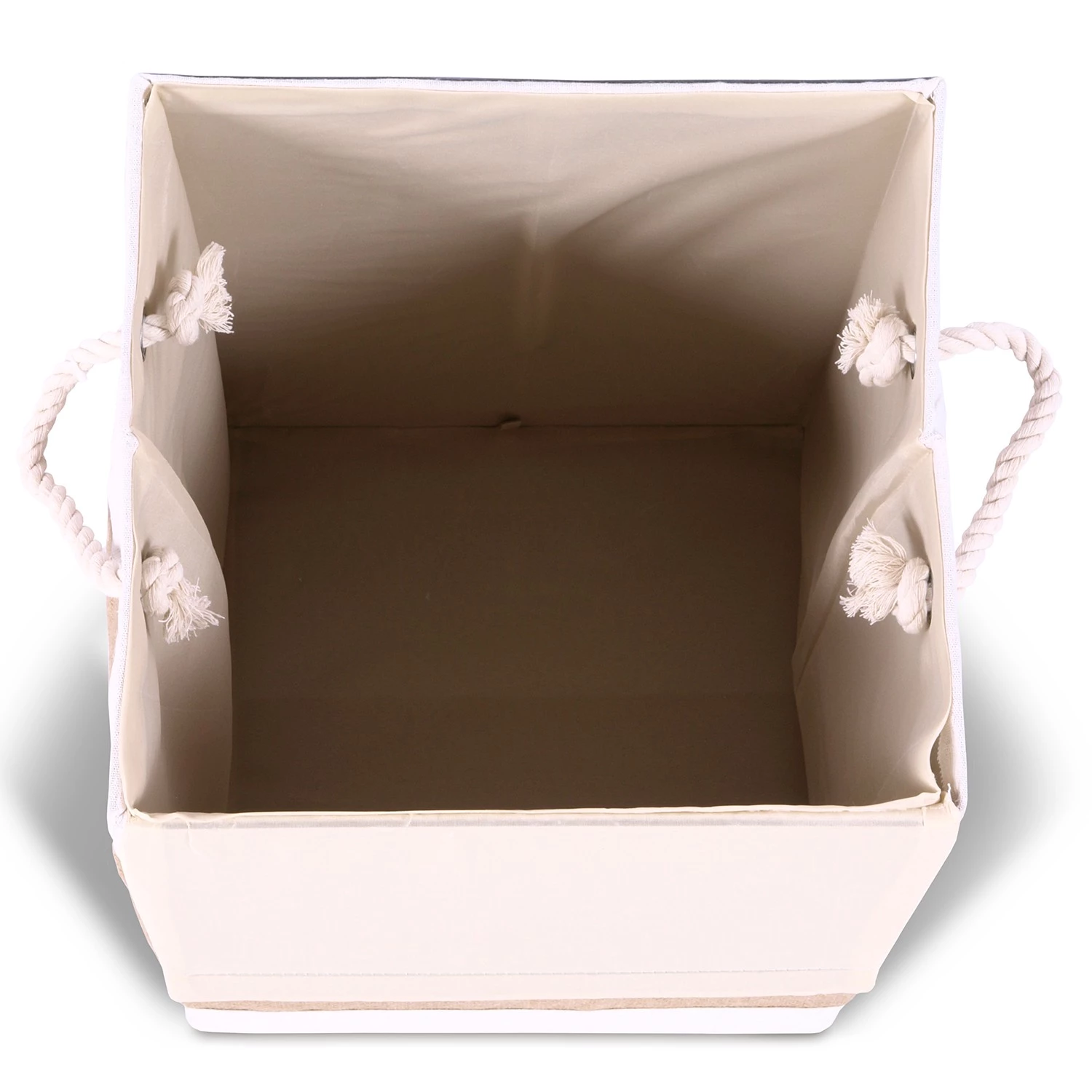 Flechtwaren Müller Wäschesammler Jussy I - Jute / Baumwolle - Beige 3 Flechtwaren Müller Wäschesammler Jussy I - Jute / Baumwolle - Beige – Bild 3