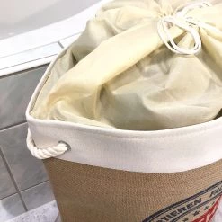 Flechtwaren Müller Wäschesammler Jussy III - Jute / Baumwolle - Beige -Badaufbewahrung Verkäufe 1000232223 210520 14354600059 MOOD DETAILS P000000001000232223 mood