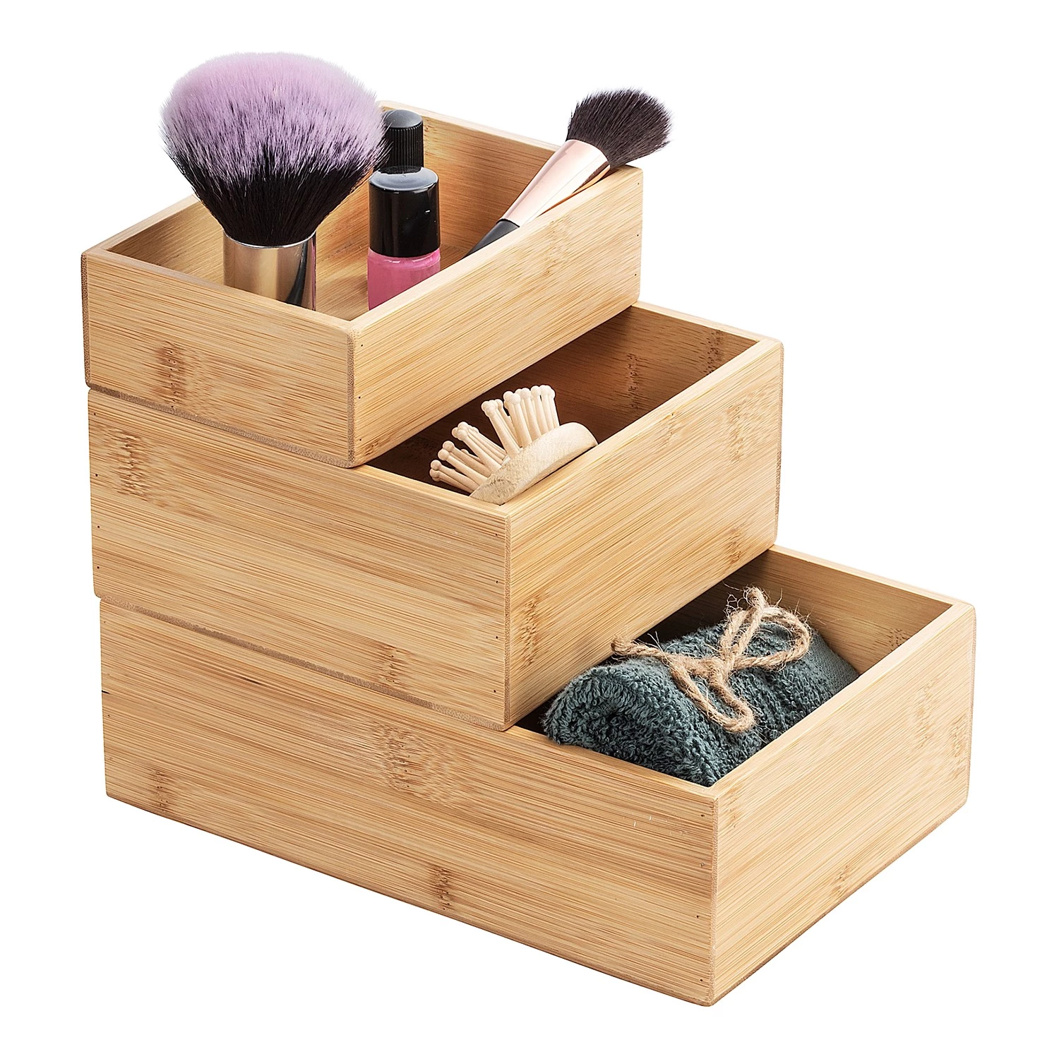 WENKO Bambus Ablage Terra (2er-Set) - Bambus - Braun - 22 x 15 cm 6 WENKO Bambus Ablage Terra (2er-Set) - Bambus - Braun - 22 x 15 cm – Bild 6