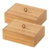 WENKO Bambus Box Terra II (2er-Set) - Bambus - Braun - 22 x 15 cm