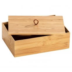 WENKO Bambus Box Terra II (2er-Set) - Bambus - Braun - 22 x 15 cm -Badaufbewahrung Verkäufe 1000237961 210104 10030300298 DETAILS P000000001000237961
