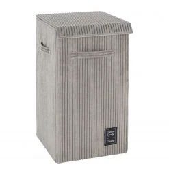 WENKO Wäschekorb Cora - Polyester - Grau