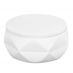 Kleine Wolke Wattedose Crackle Jar - Polyresin - Weiß