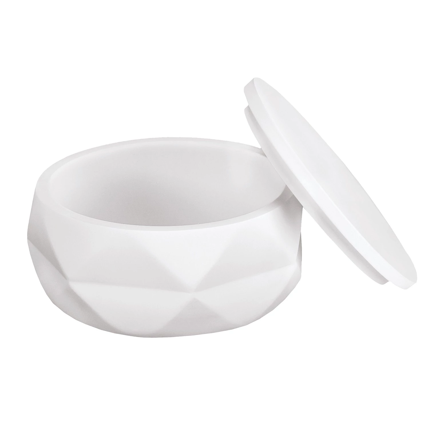 Kleine Wolke Wattedose Crackle Jar - Polyresin - Weiß 2 Kleine Wolke Wattedose Crackle Jar - Polyresin - Weiß – Bild 2