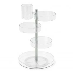 Umbra Kosmetik Organizer Pirouette - Kunststoff - Transparent / Nickel