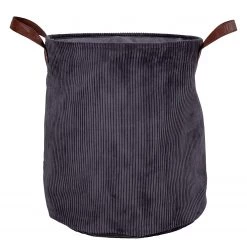 Twentyfour Wäschekorb Augusta - Baumwollstoff - Grau