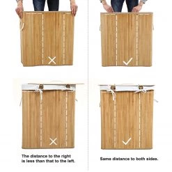 Songmics Wäschekorb Beaulon - Bambus / Webstoff - Weiß -Badaufbewahrung Verkäufe 1000254550 210326 08443300228 DETAILS P000000001000254550