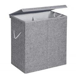 Songmics Wäschekorb Bellou - Leinen - Grau
