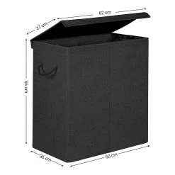 Songmics Wäschekorb Belflou - Leinen - Schwarz -Badaufbewahrung Verkäufe 1000255010 210326 08453000724 DETAILS P000000001000255010