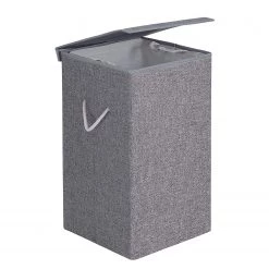 Songmics Wäschekorb Auxonne - Leinen - Grau