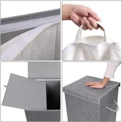 Songmics Wäschekorb Auxonne - Leinen - Grau -Badaufbewahrung Verkäufe 1000255109 210326 08453200746 DETAILS P000000001000255109