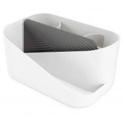 Badaufbewahrung Verkäufe 2 Umbra Beauty-Organizer Glam - Polystrene / Silikon - Weiß / Grau