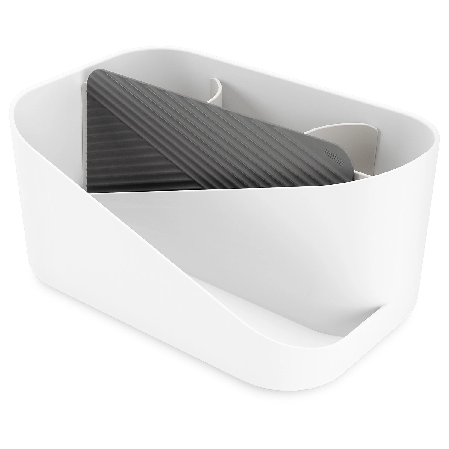 Umbra Beauty-Organizer Glam - Polystrene / Silikon - Weiß / Grau 1 Umbra Beauty-Organizer Glam - Polystrene / Silikon - Weiß / Grau