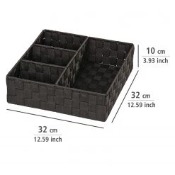 WENKO Organizer Adria III - Polypropylen - Schwarz -Badaufbewahrung Verkäufe 1000271158 210608 11190200411 SKETCH DETAILS P000000001000271158 sketch