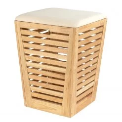 WENKO Wäschetruhe Norway - Walnuss - Braun