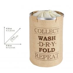 WENKO Wäschesammler Ringo - Aluminium / Polypropylen - Beige -Badaufbewahrung Verkäufe 1000271299 210608 11282600994 SKETCH DETAILS P000000001000271299 sketch