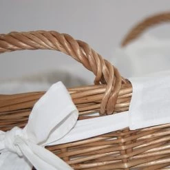 Flechtwaren Müller Wäschekorb Oregon I - Weide - Beige / Weiß - 58 x 30 cm -Badaufbewahrung Verkäufe 1000283407 210831 12453200213 DETAILS P000000001000283407