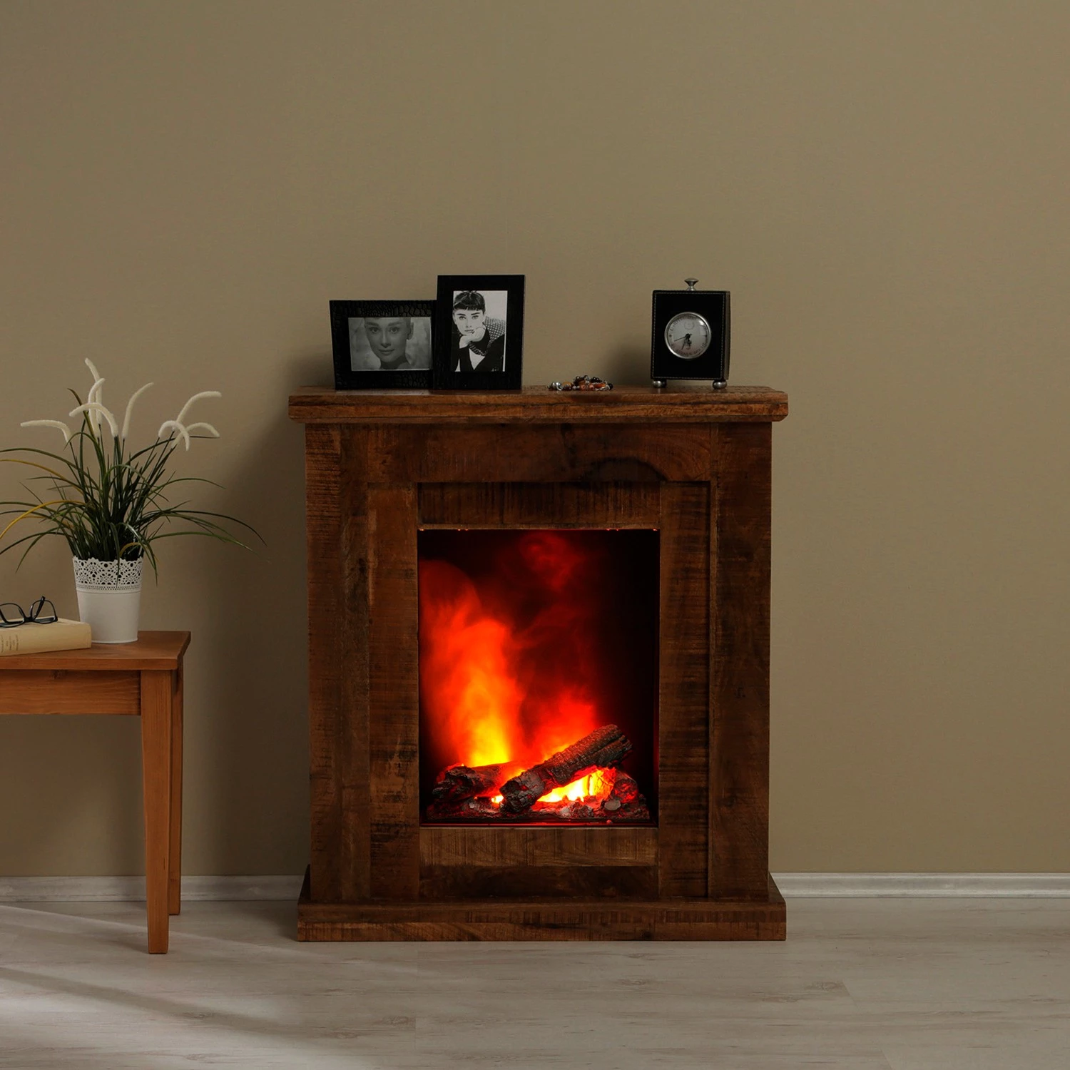 Naturoo Elektrokamin Mumbai - Braun 3 Naturoo Elektrokamin Mumbai - Braun – Bild 3