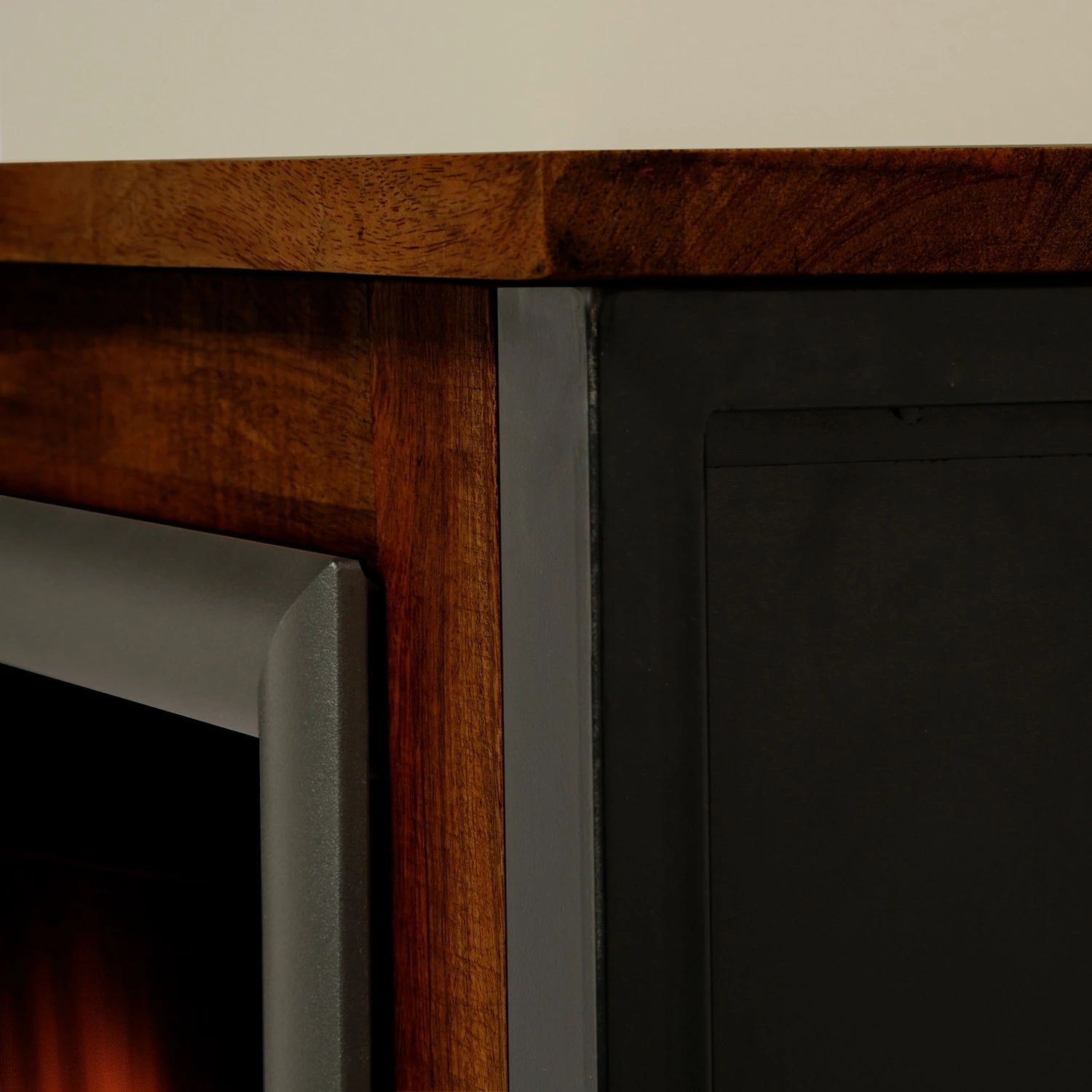 Red Living Elektrokamin Kalkutta - Mango massiv / Metall - Dunkelbraun 14 Red Living Elektrokamin Kalkutta - Mango massiv / Metall - Dunkelbraun – Bild 14